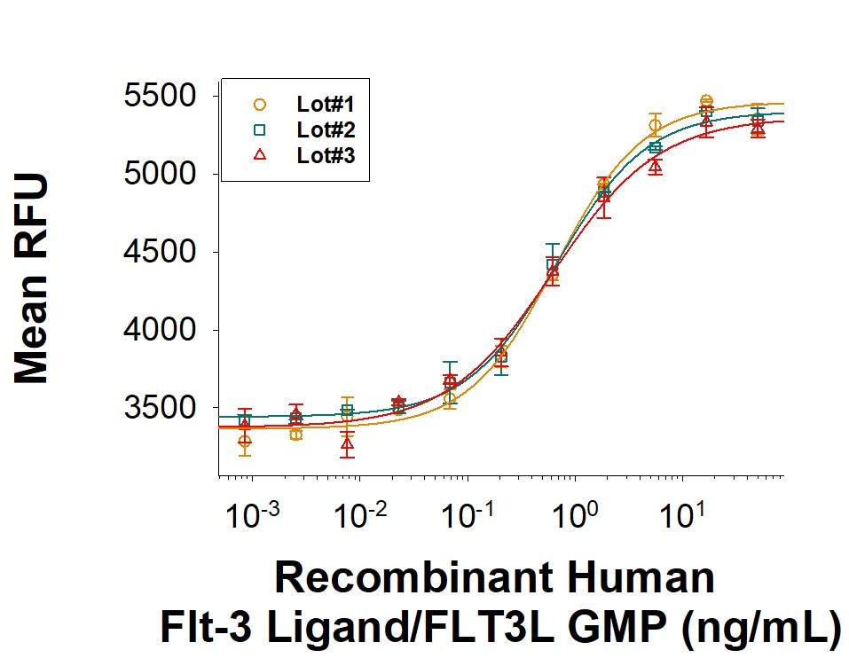 Recombinant Human Flt-3 Ligand/FLT3L GMP Protein Bioactivity